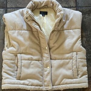 Say What? Beige Corduroy Vest